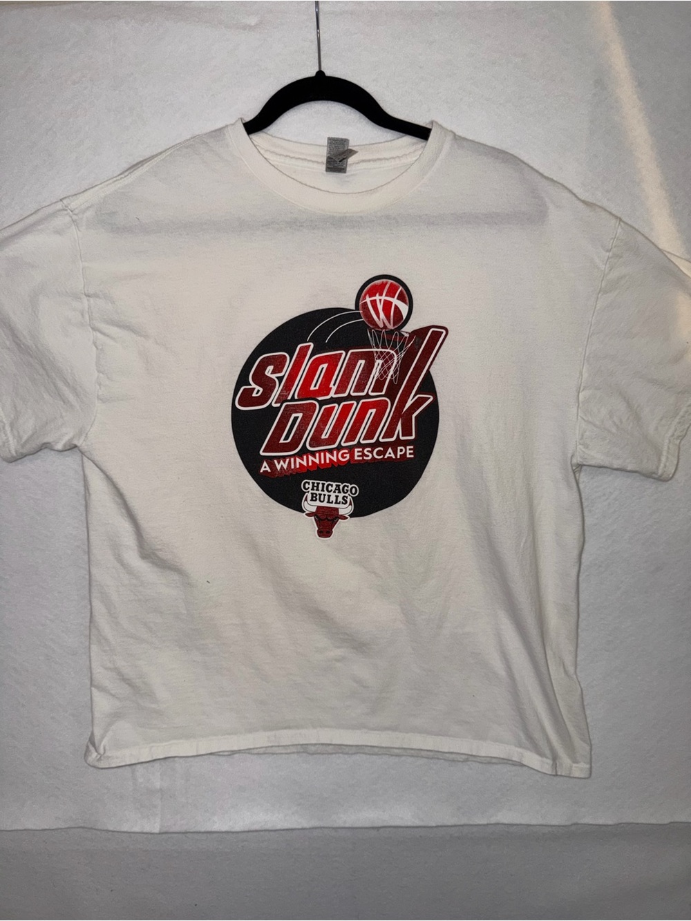 Chicago Bulls "Slam Dunk" White Graphic Tee